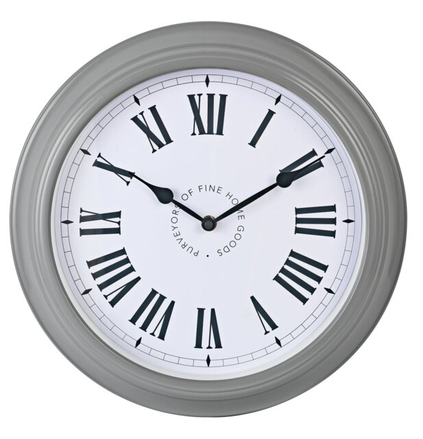 Argos Home Stationary Wall Clock - Grey - image 1