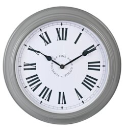 Argos Home Stationary Wall Clock - Grey - thumbnail 1