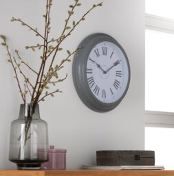 Argos Home Stationary Wall Clock - Grey - thumbnail 2