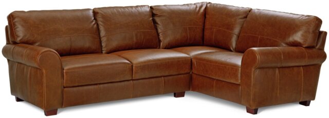Argos Home Salisbury Leather Right Hand Corner Sofa - Tan - image 1