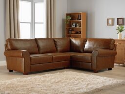 Argos Home Salisbury Leather Right Hand Corner Sofa - Tan - thumbnail 2