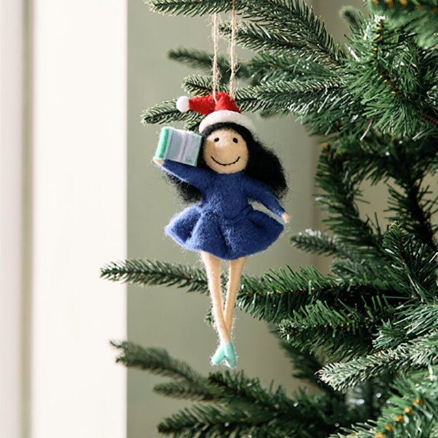 Habitat Single Felt Matilda Hanging Christmas Ornament - image 1