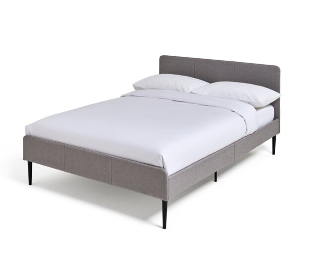 Argos Home Kristopher Double Fabric Bed Frame - Grey - image 1