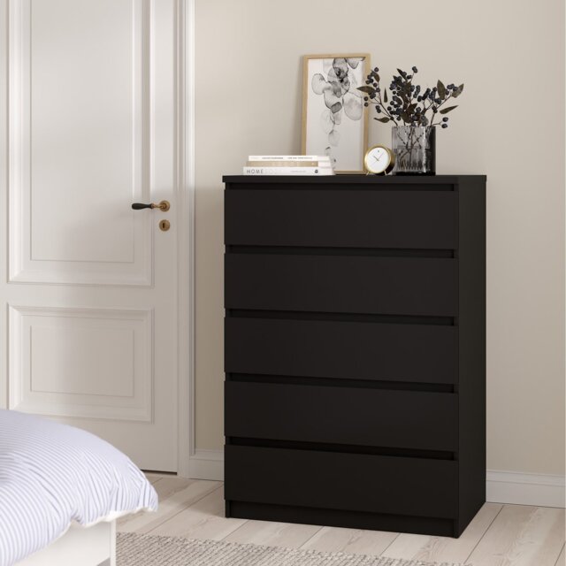Furniture To Go Naia 5 Drawers Chest - Black - image 1