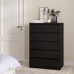Furniture To Go Naia 5 Drawers Chest - Black - thumbnail 1