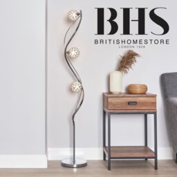 BHS Orchid 3 Light Multihead Floor Lamp - Chrome - thumbnail 2