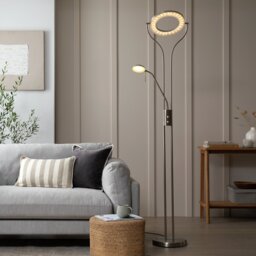 Argos Home Father & Child LED Uplighter Floor Lamp - Chrome - thumbnail 2