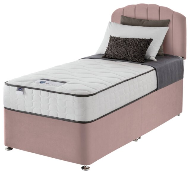 Silentnight Middleton Single Comfort Divan Bed - Pink - image 1