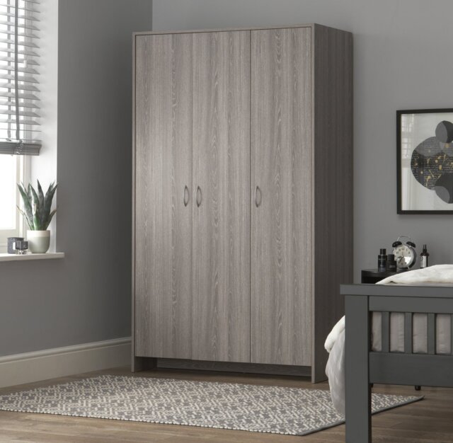 Argos Home Seville 3 Door Wardrobe - Grey Oak Effect - image 1