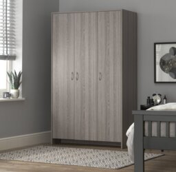 Argos Home Seville 3 Door Wardrobe - Grey Oak Effect - thumbnail 1