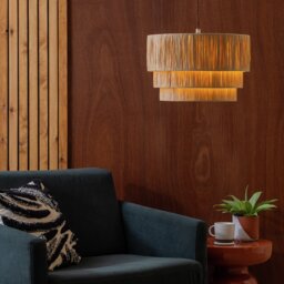 Argos Home Salto Beige Rattan 3 Tier Lampshade - 40cm - thumbnail 2