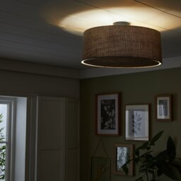 Argos Home Metal Flush Ceiling Light - Black & Grey - thumbnail 2