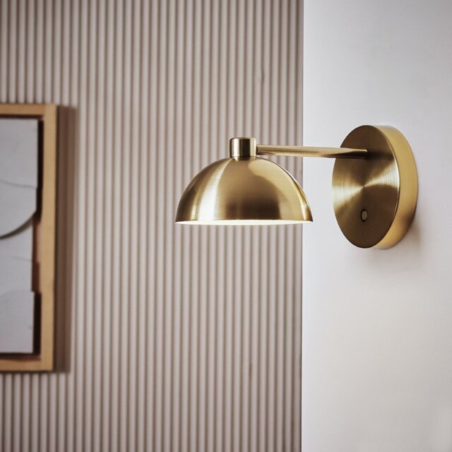 Habitat Mushroom Metal Rechargeable Wall Light - Brass - image 1