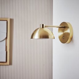 Habitat Mushroom Metal Rechargeable Wall Light - Brass - thumbnail 2
