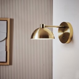 Habitat Mushroom Metal Rechargeable Wall Light - Brass - thumbnail 1