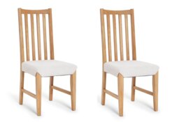 Argos Home Rosmond Pair of 2 Oak Dining Chairs - thumbnail 1