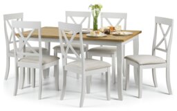 Julian Bowen Davenport Grey Dining Table & 6 Grey Chairs - thumbnail 1