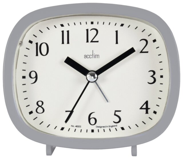 Acctim Hilda Retro Alarm Clock - Pigeon Grey - image 1