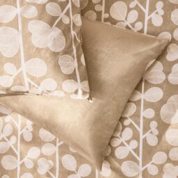 Habitat Textured Stem Leaf Beige Bedding Set - Superking - thumbnail 2