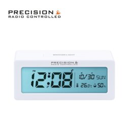 Precision Radio Controlled Alarm Clock - White - thumbnail 1