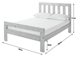 Argos Home Chile Kingsize Wooden Bed Frame - Dark Wood - thumbnail 2