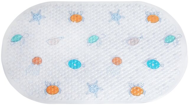 Argos Home Non-Slip Under the Sea Bath Mat - Clear - image 1