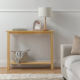 Habitat Adler Narrow Console Table - Natural - thumbnail 1
