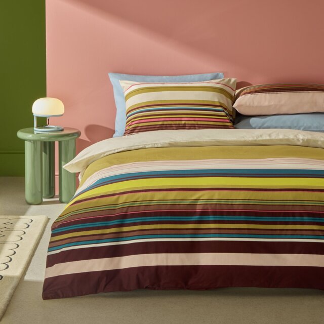 Habitat Archive Cotton Stripe Bedding Set - Double - image 1