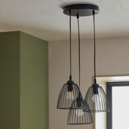 Argos Home Metal 3 Light Cluster Pendant Light - Black - thumbnail 2