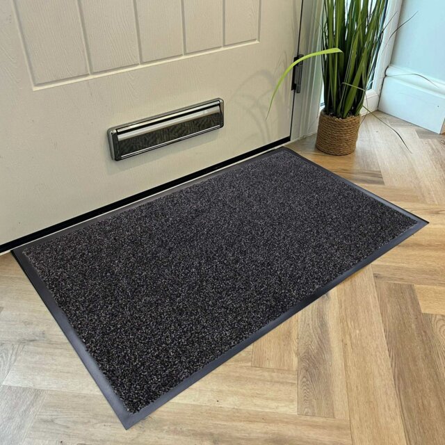 Mighty Mats Dirt Buster Dark Grey Doormat - 50x80cm - image 1