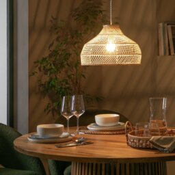 Habitat Natural Rattan Easy Fit Pendant Lampshade - 35cm - thumbnail 2
