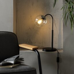Habitat Coleman Metal Table Lamp - Matte Black - thumbnail 2