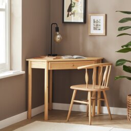 Habitat Simone 1 Drawer Corner Office Desk - Natural - thumbnail 2