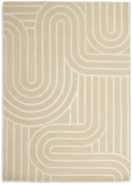 Habitat Mirage Carved Cream Cut Pile Rug - 160x230cm - image 1