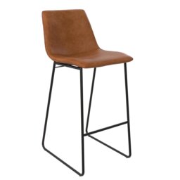 Dorel Bowden Faux Leather Bar Stool - Brown - thumbnail 2