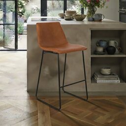 Dorel Bowden Faux Leather Bar Stool - Brown - thumbnail 1