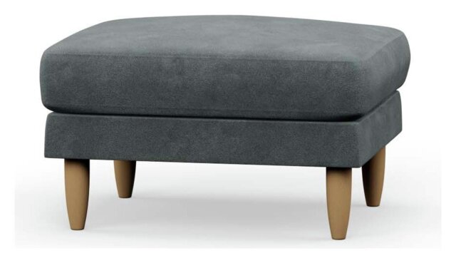 Hutch Fabric Footstool - Slate Grey - image 1