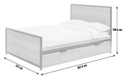 Argos Home Loft Living Kingsize Wooden Storage Bed Frame-Oak - thumbnail 2