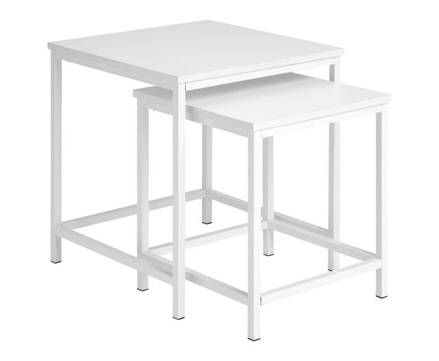 Argos Home Toby Nest of 2 Tables - White - image 1