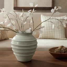 Argos Home Reactive Glaze Ceramic Vase - White - thumbnail 1