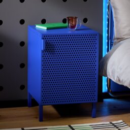 Habitat Landan 1 Door Bedside Table - Blue - thumbnail 1