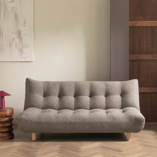 Habitat Kota 3 Seater Fabric Clic Clac Sofa Bed - Nutmeg - image 1