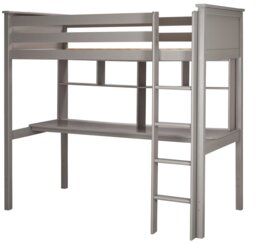 Habitat Brooklyn High Sleeper Bed, Desk & Shelf - Grey - thumbnail 2