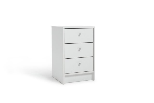 Argos Home Malibu 3 Drawer Bedside Table - White - image 1