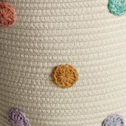 Habitat 35 Litre Spot Rope Storage Basket - White - thumbnail 2