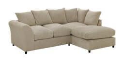 Argos Home Harry Fabric Right Hand Corner Sofa - Stone - thumbnail 1
