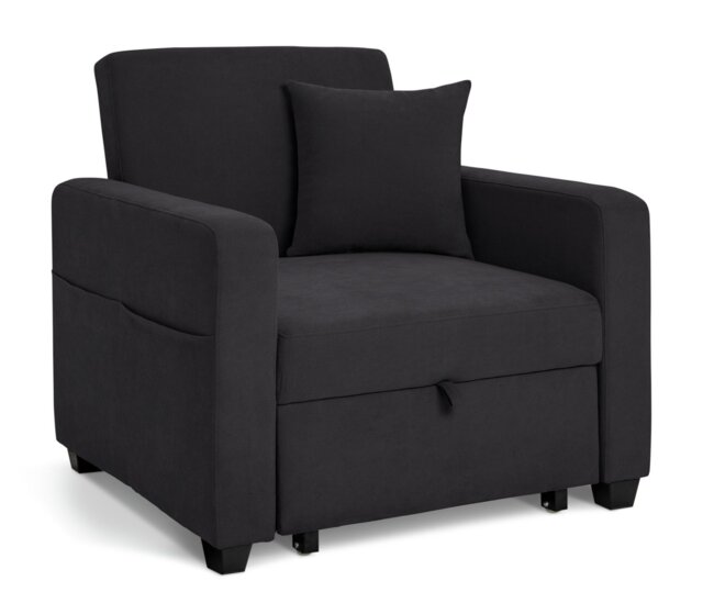 Habitat Reagan Fabric Chairbed - Charcoal - image 1