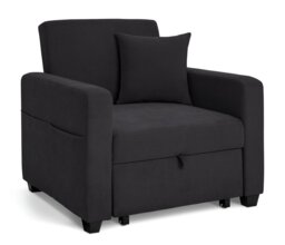Habitat Reagan Fabric Chairbed - Charcoal - thumbnail 1