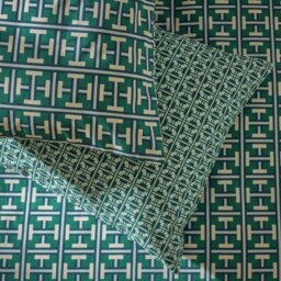 Habitat Geo Box Print Teal Bedding Set - Superking - thumbnail 2