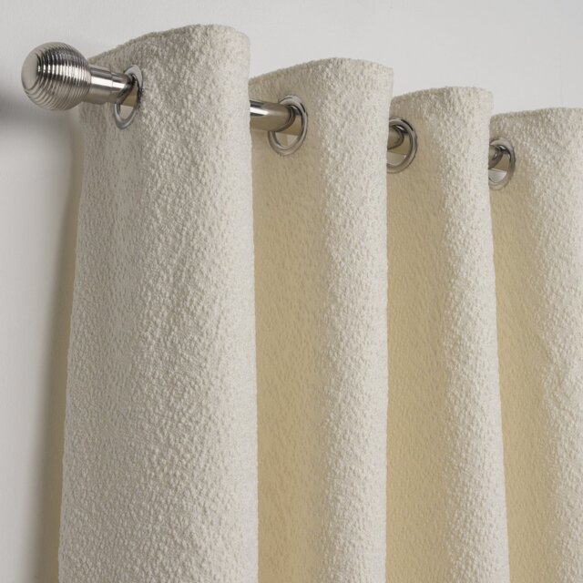 Habitat Boucle Blackout Eyelet Curtains - Cream - 168x183cm - image 1